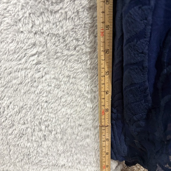 Hello Molly East Atlanta Lace Maxi Wrap Dress Size XS Navy Blue V Neck Backless - Picture 3 of 8